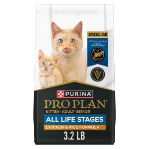 Purina Pro Plan All Life Stages Dry Cat Food, Chicken and Rice