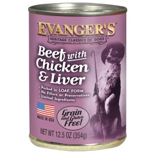 Evangers Beef with Chicken and Liver Wet Dog Food, 12.5 Ounces