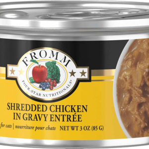 Fromm Four-Star Wet Cat Food, Shredded Chicken in Gravy, 3 Ounces