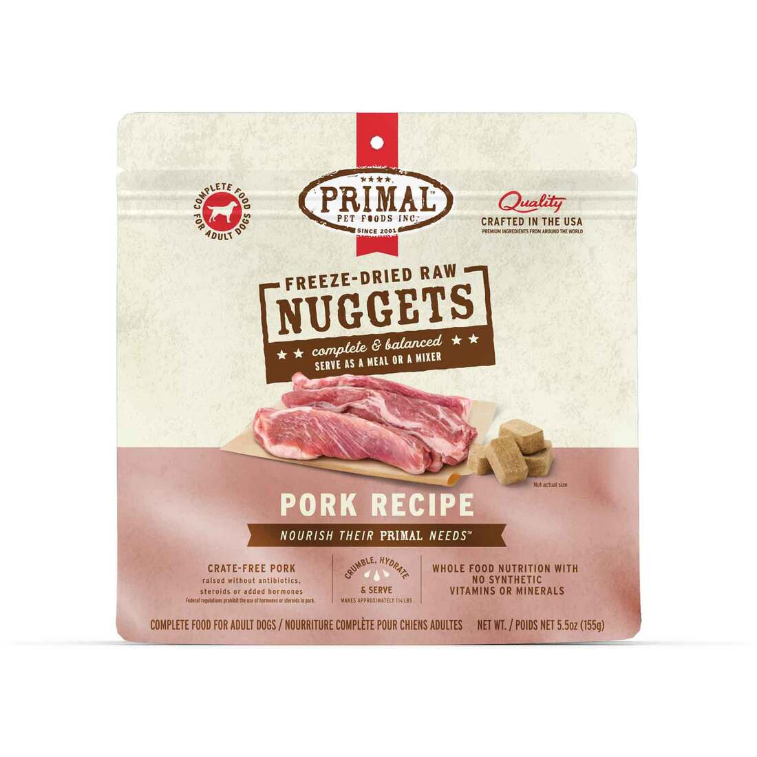 Primal Pet Foods Canine Pork Freeze-Dried Formula, 5.5 Ounces