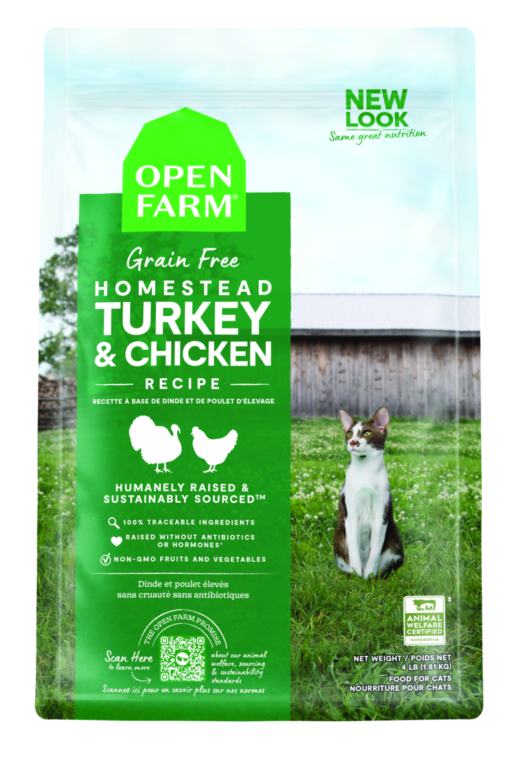Open Farm Cat Food Homestead Turkey and Chicken, 4 Pounds
