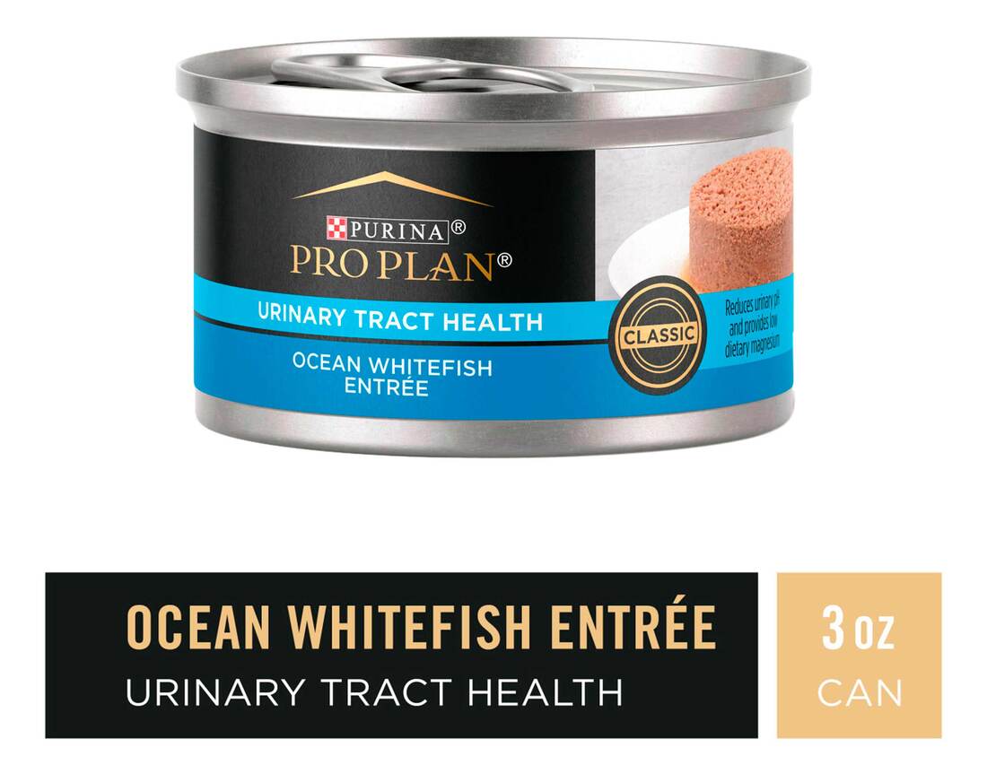 Purina Pro Plan Urinary Tract Cat Food Wet Pate, Ocean Whitefish Entree - 3 Ounce Pull-Top Can
