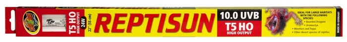 Zoo Med ReptiSun 10.0 T5-HO UVB Fluorescent Bulb, 22 Inch