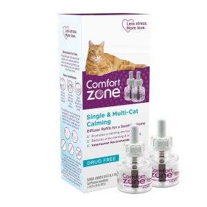 Comfort Zone Single & Multi-cat Calming Diffuser Refills, 2 Pack