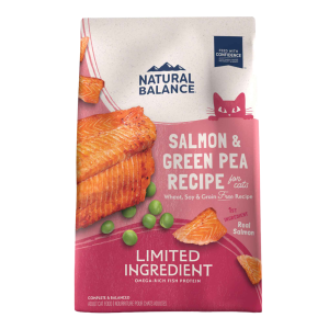 Natural Balance Limited Ingredient Grain Free Dry Cat Food, Salmon & Green Pea Recipe, 4 Pounds