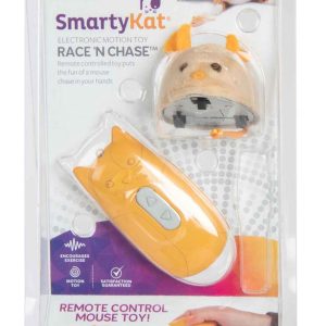 SmartyKat Race 'N Chase Electronic Remote Control Mouse Cat Toy, Battery Powered