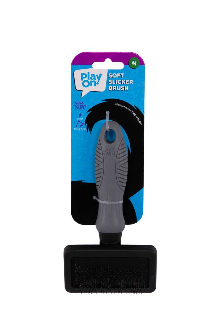 Play On Soft Slicker Brush Metal Pin, Medium