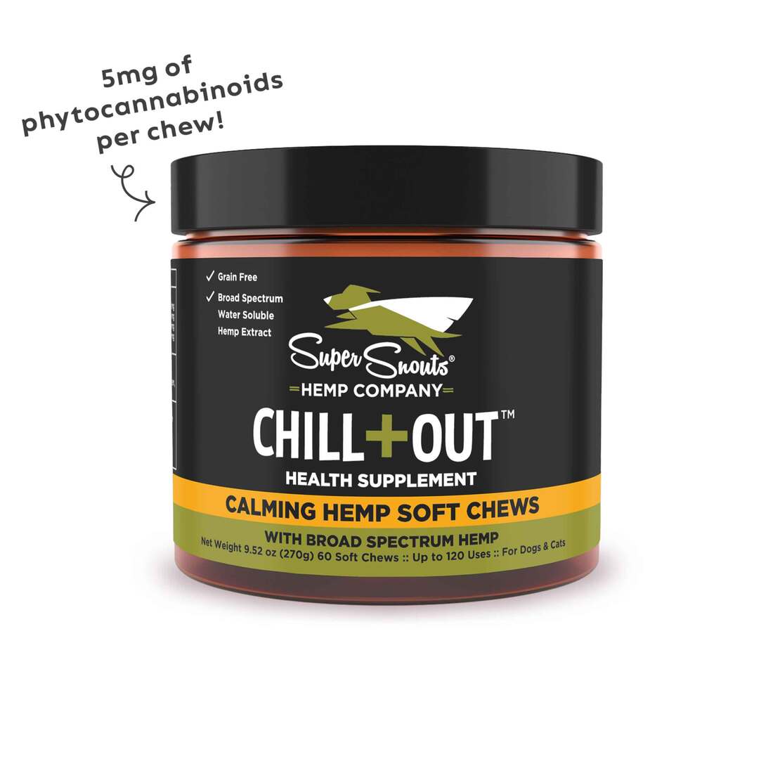 Super Snouts Chill+out Calming Hemp Dog Chew - Image 2