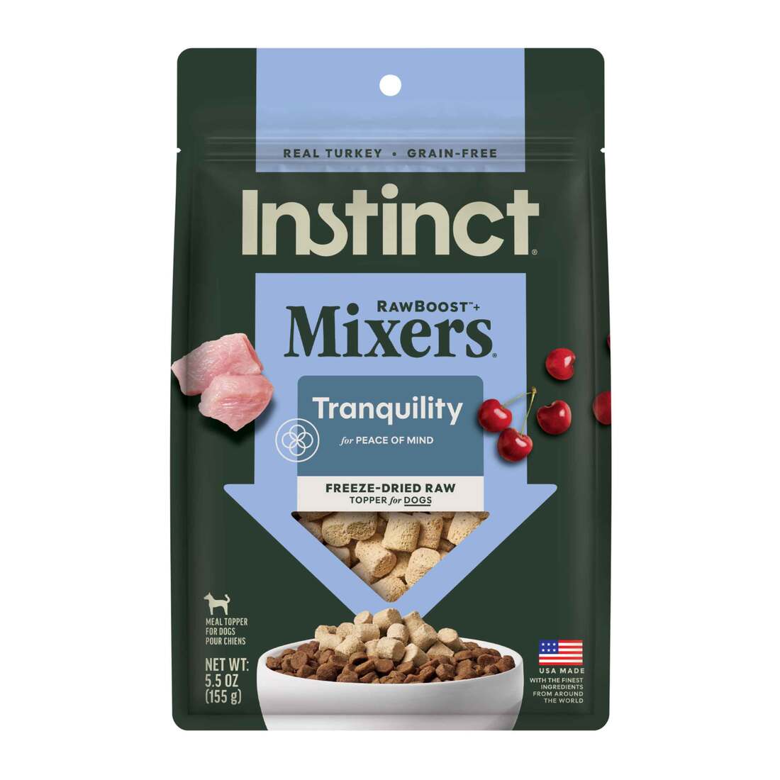 Instinct Raw Boost Mixers Tranquility Freeze-Dried Dog Food Topper, 5.5 Ounces
