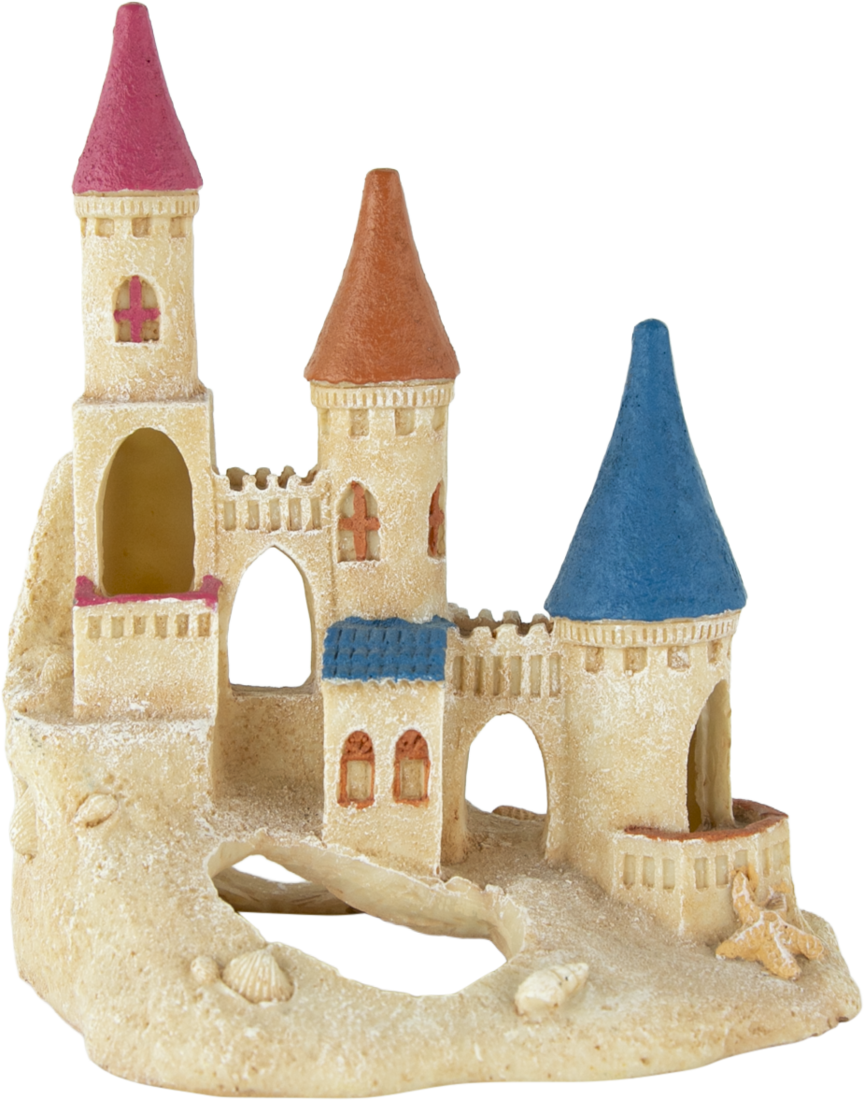 Fins First Aquarium Décor, Sand Castle, Medium