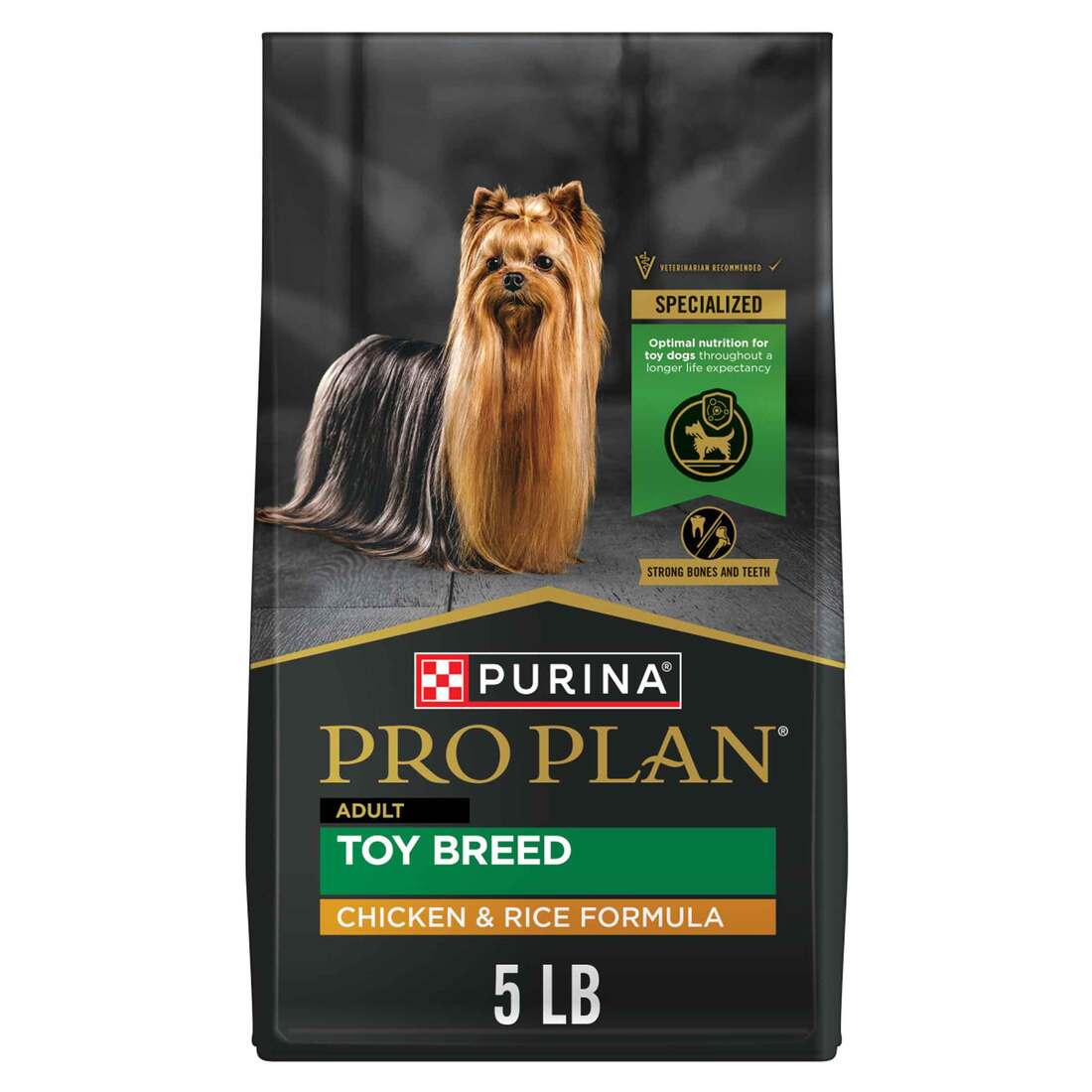 Purina Pro Plan Toy Breed Dog Food, Chicken and Rice Formula - 5 Pound Bag