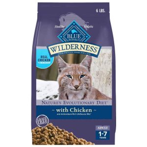 Blue Buffalo Wilderness Grain-Free Adult Natural Dry Cat Food, Chicken, 6 Pounds