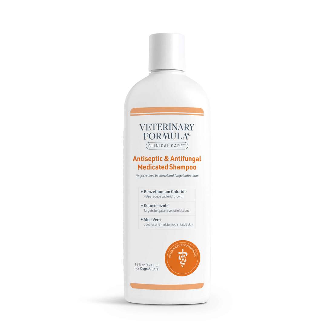 Veterinary Formula Clinical Care Antiseptic & Antifungal Medicated Dog & Cat Shampoo, 16 Ounces