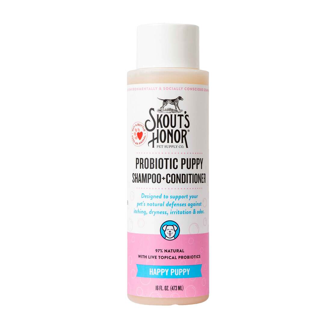 Skout's Honor Probiotic Shampoo+Conditioner Happy Puppy, 16 Ounces