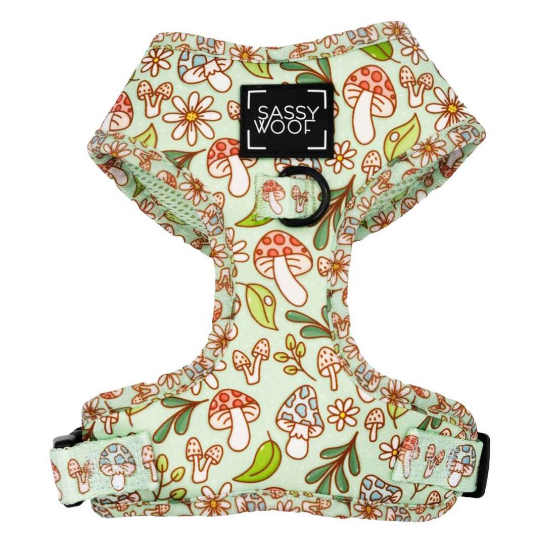 Sassy Woof Adjustable Dog Harness, Shrooms Blooms - Image 3