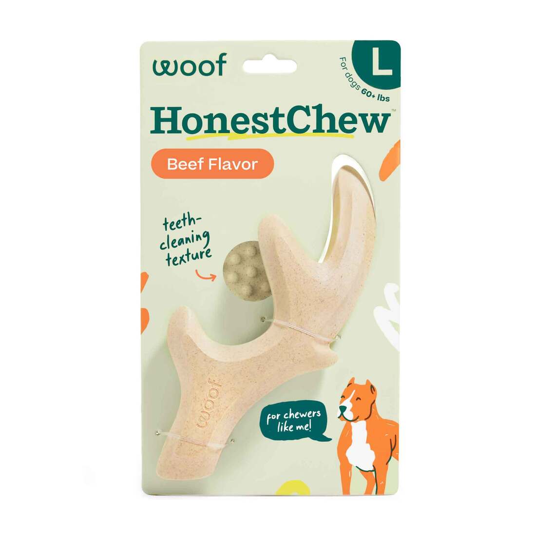 Woof HonestChew Antler Dog Toy - Image 2