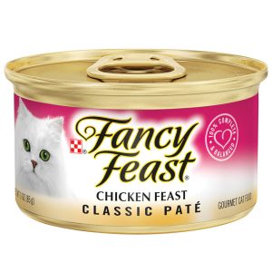 Purina Fancy Feast Classic Grain Free Pate Wet Cat Food, Chicken Feast - 3 Ounce Can