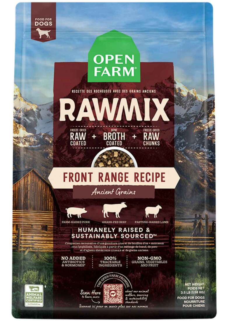 Open Farm RawMix Dog Food, Front Range Recipe Ancient Grains, 3.5 Pounds