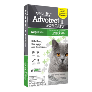 Vetality Advotect II for Cats- Larger Than 9 Pounds, 6 Doses