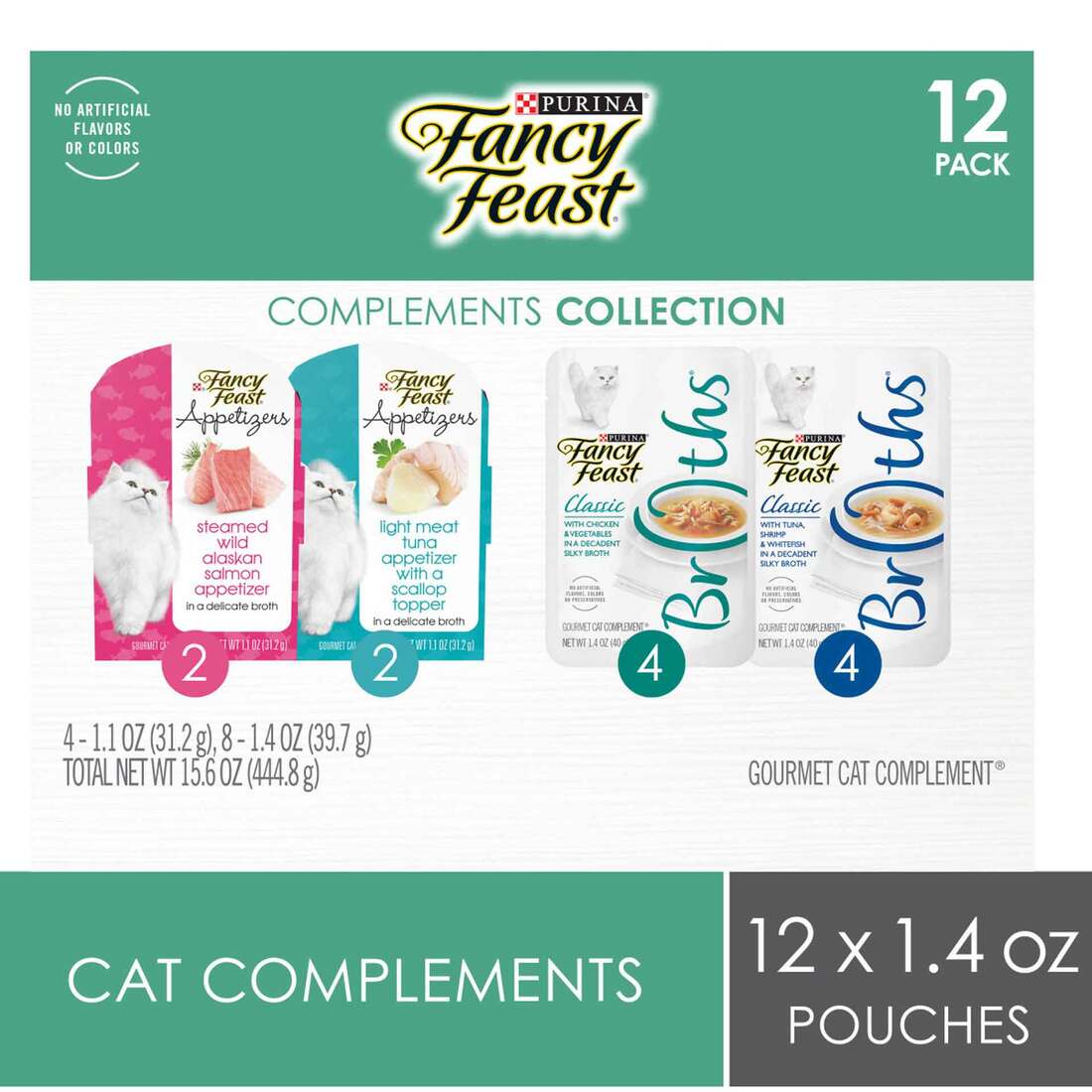 Purina Fancy Feast Lickable Appetizers and Broths Collection Grain Free Wet Cat Food Topper Variety