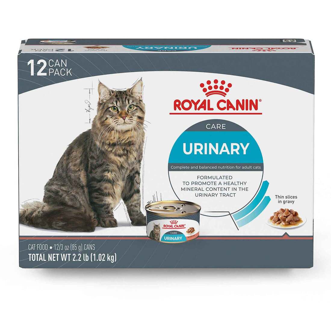 Royal Canin? Feline Care Nutrition Urinary Care Wet Cat Food Formula, Thin Slices in Gravy, 3 Ounces
