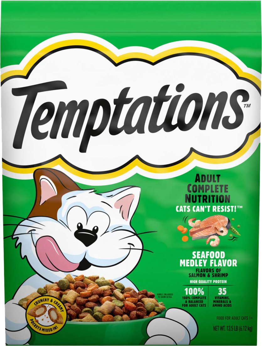 Temptations Seafood Medley Flavor Adult Dry Cat Food - Image 2