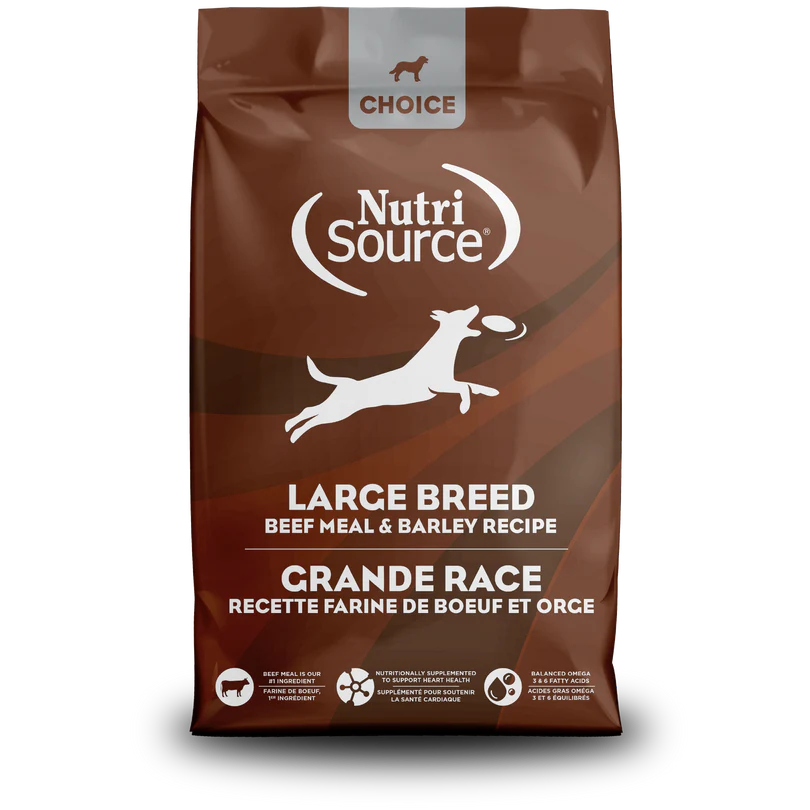 Nutrisource Choice Large Breed Beef and Barley Dry Dog Food, 40 Pounds