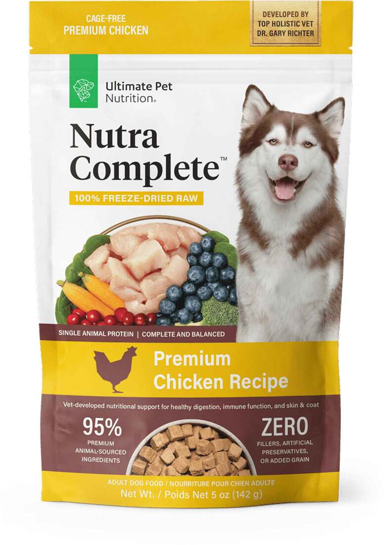 Ultimate Pet Nutrition Nutra Complete Premium Adult Freeze Dried Raw Dog Food, Chicken - Image 3