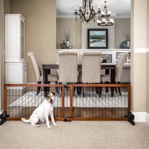 Carlson Pet Products Freestanding  Wood Gate, 40-70" Wide