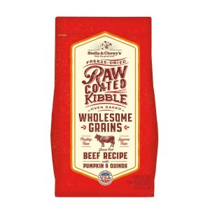 Stella & Chewy's Dog Raw Coated Kibble With Wholesome Grains, Grass-Fed Beef, 22 Pounds