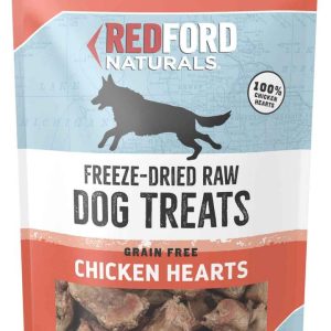 Redford Naturals Freeze-Dried Raw Grain Free Dog Treats, Chicken Hearts