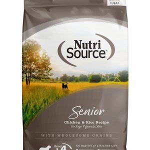 NutriSource Senior Dry Dog Food, Chicken and Rice, 26 Pounds