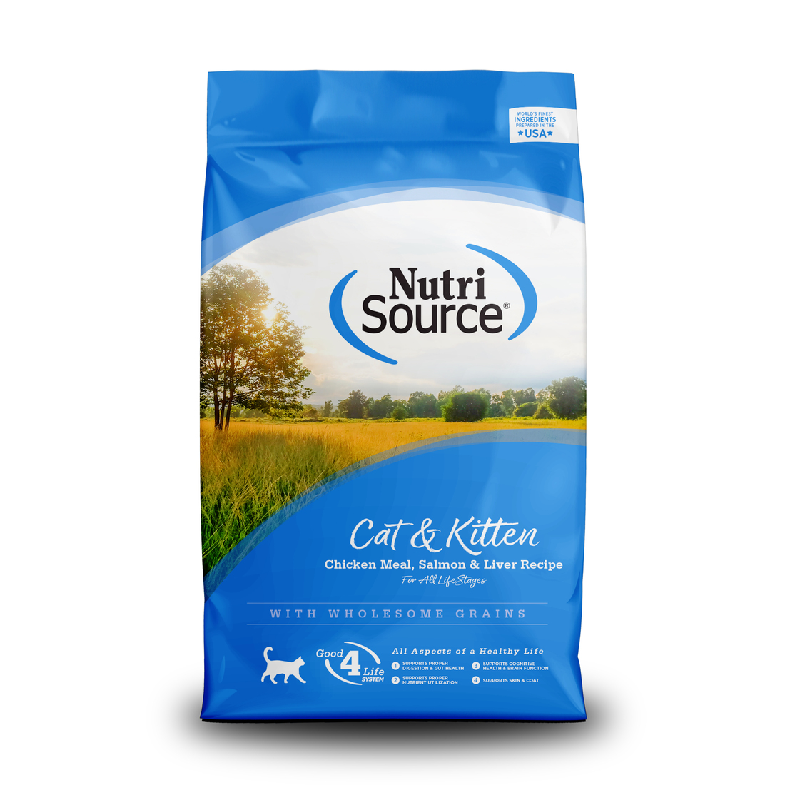NutriSource Cat & Kitten Chicken, Salmon & Liver Dry Cat Food, 12 Pounds