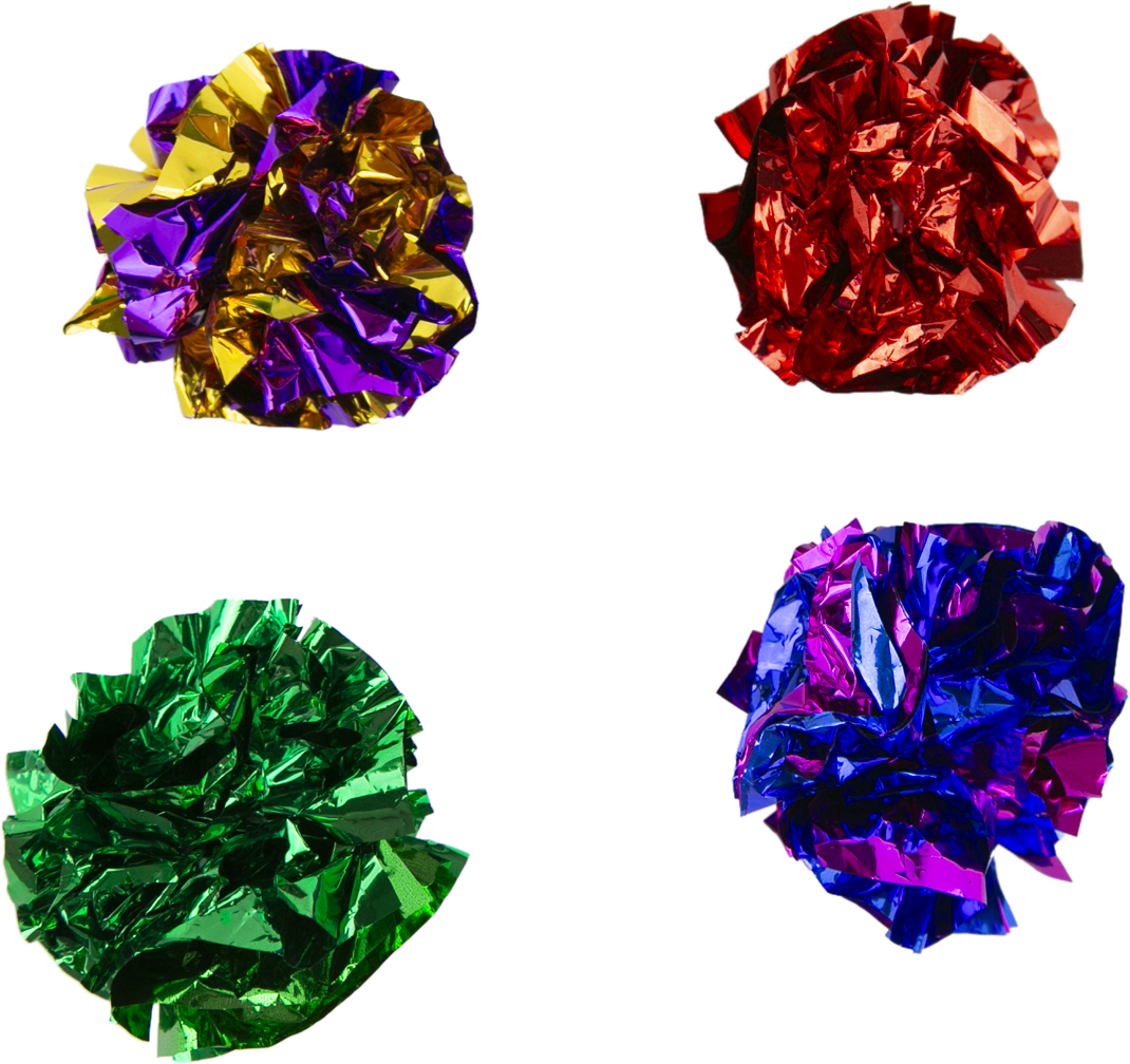 Play On Mylar Ball Multipack Cat Toy, 4 Pack