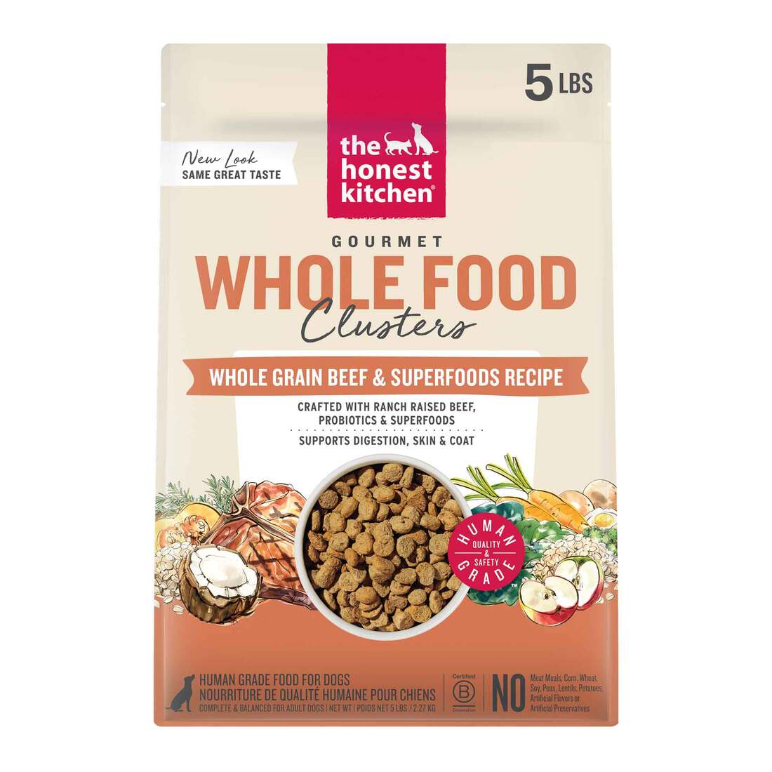 The Honest Kitchen Whole Food Clusters Beef & Oat Dry Dog Food - Image 2