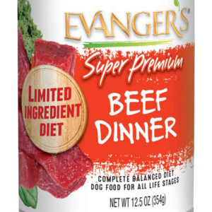 Evangers Super Premium Beef Dinner with Spinach & Kale Yet Dog Food, 12.5 Ounces
