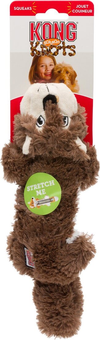 KONG Scrunch Knots Squirrel, Small/Medium