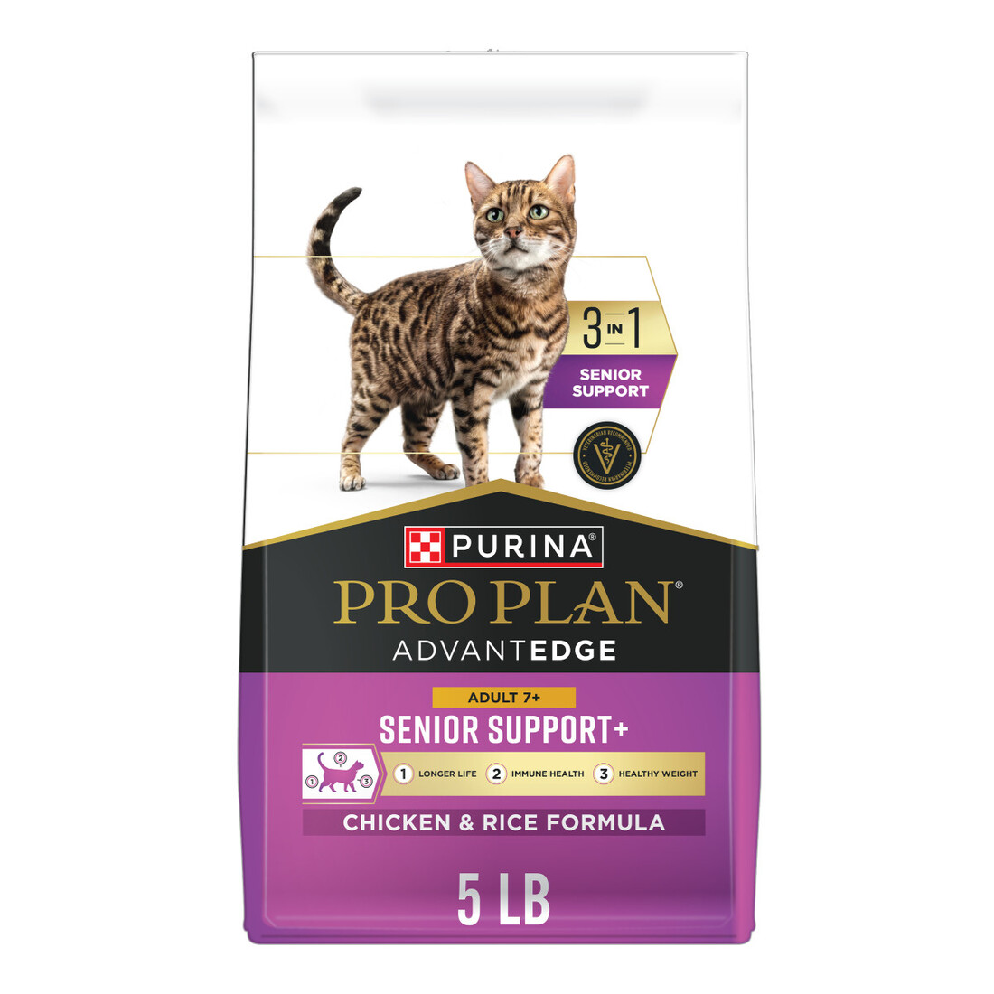 Purina Pro Plan AdvantEDGE Senior Support Plus Chicken and Rice Formula Dry Cat Food - Image 2