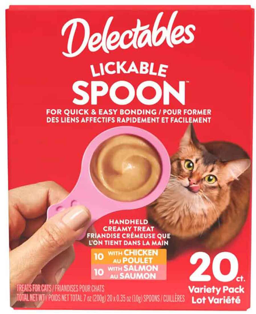 Hartz Delectables Lickable Spoons Wet Cat Treat Variety Pack, 20 Count