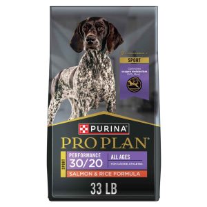 Purina Pro Plan Sport 30/20 Dry Dog Food, Salmon and Rice - 33 Pound Bag