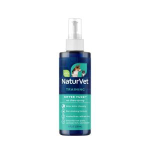 NaturVet Bitter Yuck No Chew Training Spray for Dogs and Cats, 8 Ounces