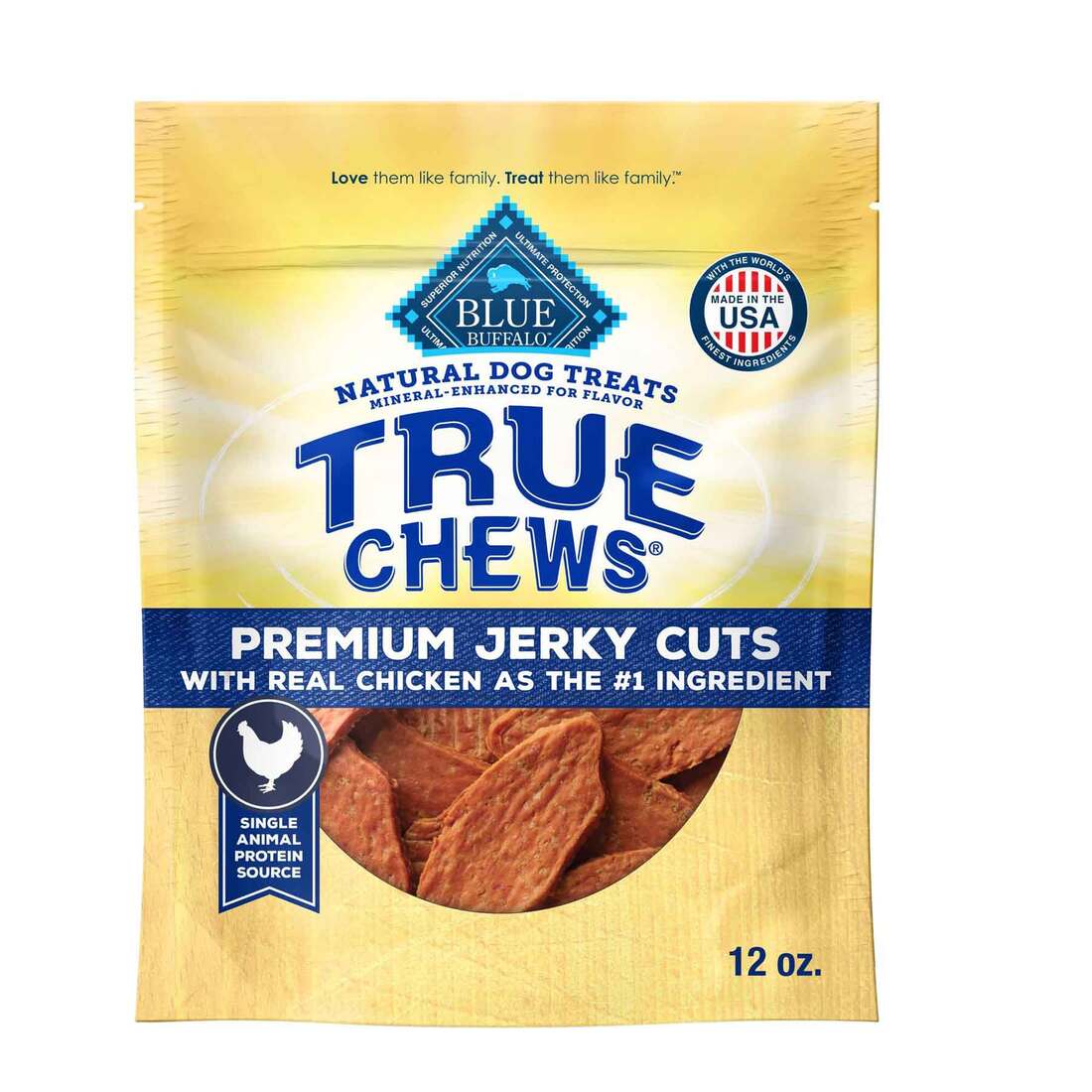 True Chews Jerky Chicken Recipe Dog Treats, 12 Ounces