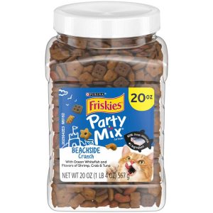 Purina Friskies Cat Treats, Party Mix Beachside Crunch - 20 Ounce Canister
