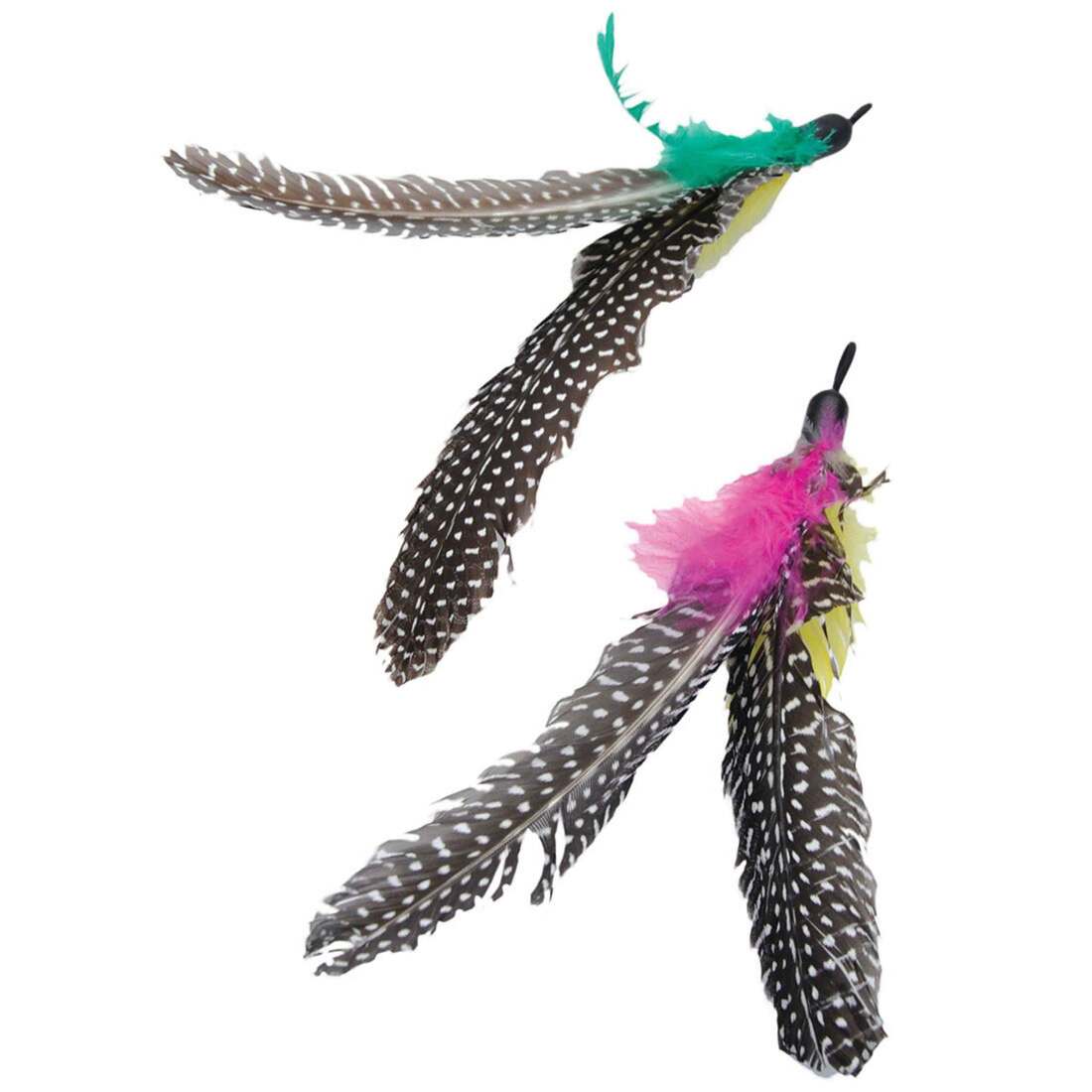 Turbo Telescoping Flying Teaser Cat Toy, Feather Replacement, 2 Pack
