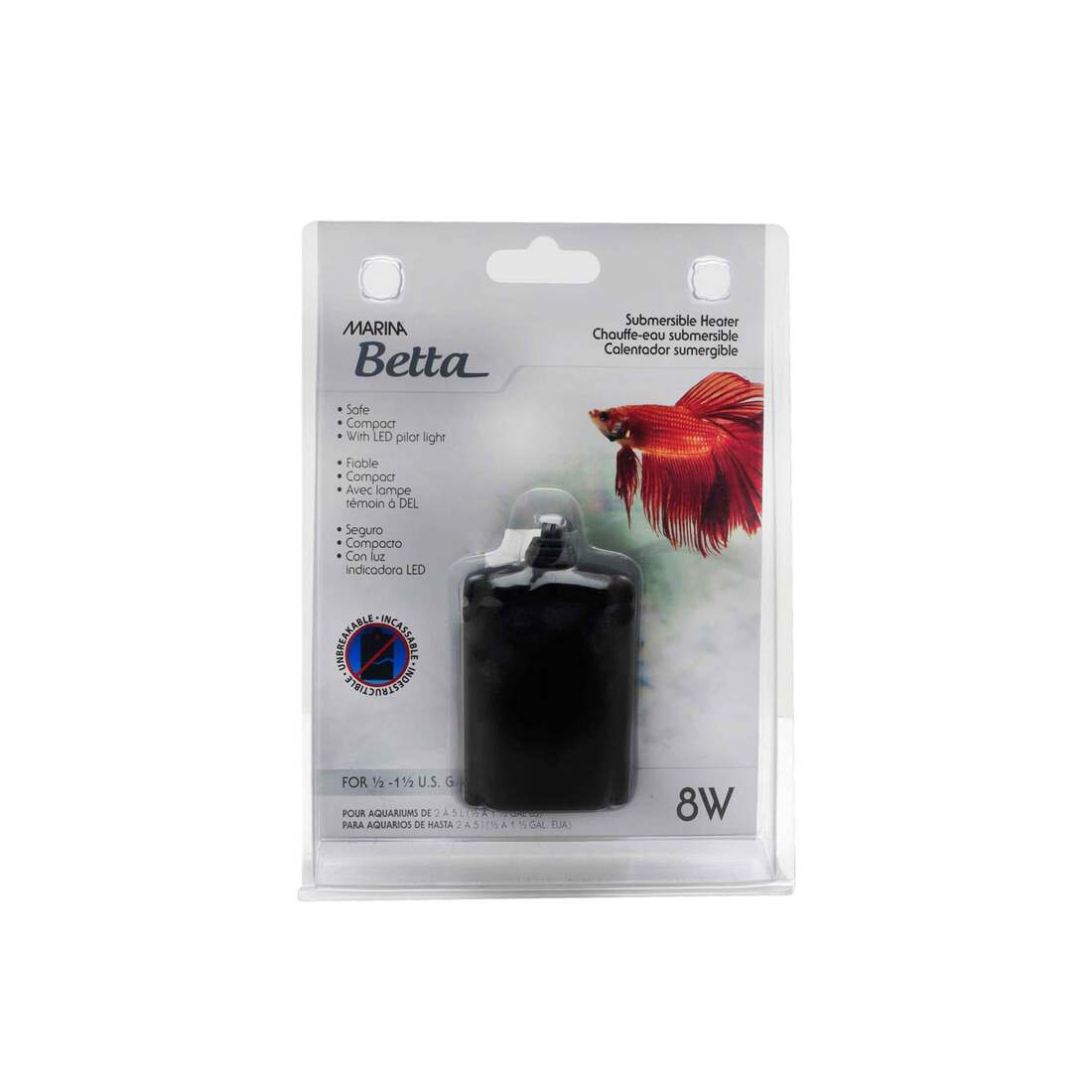 Marina Betta Submersible Heater, 8 Watt