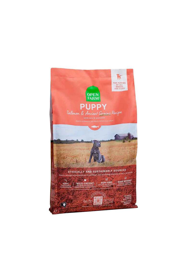 Open Farm Puppy Dry Dog Food, Salmon and Ancient Grains Recipe, 4 Pounds
