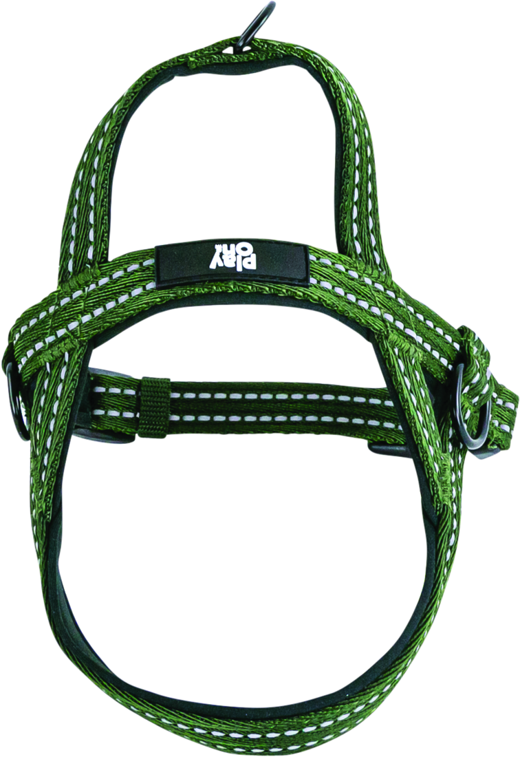 Play On Adventure Reflective Dog Harness, Olive