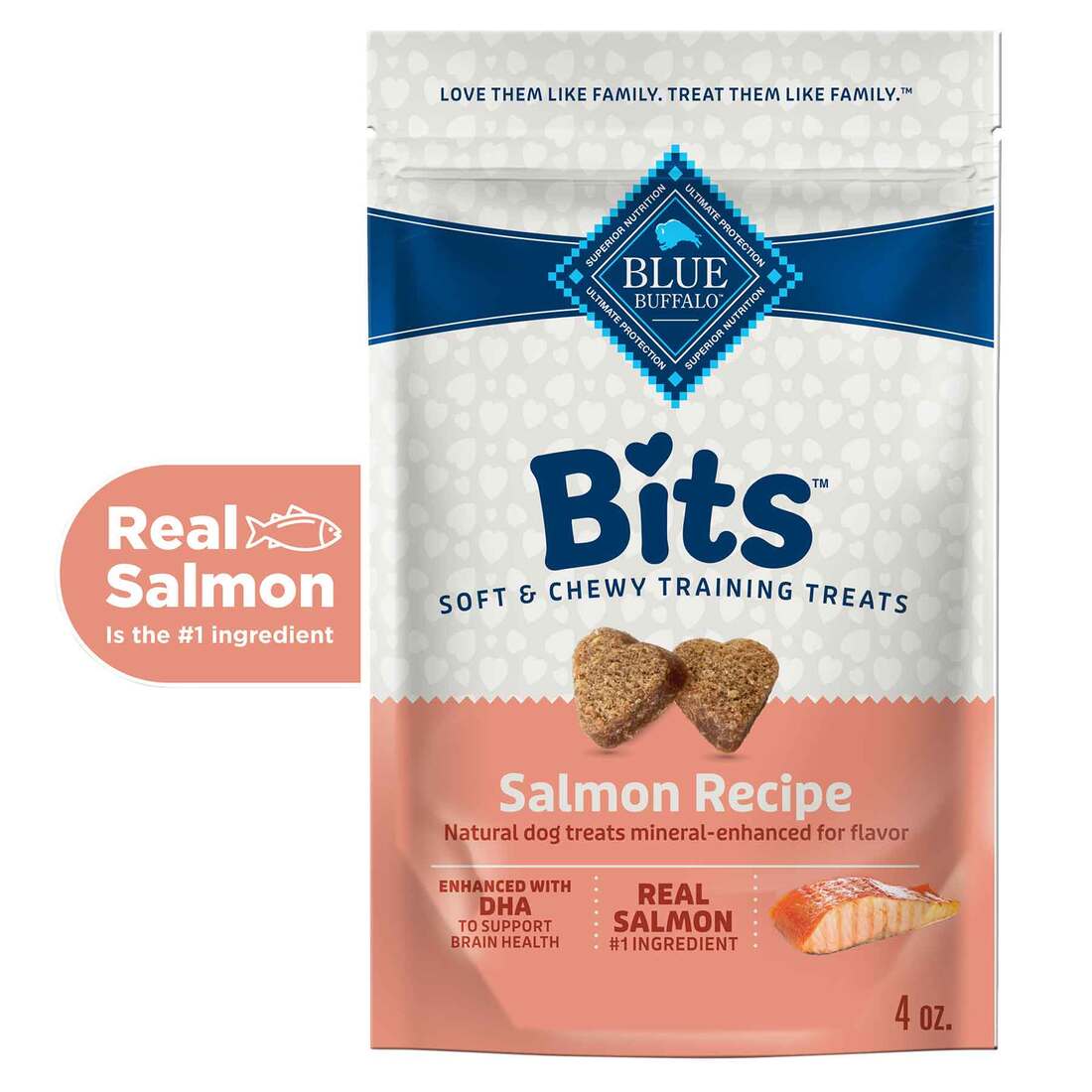 Blue Buffalo Bits Natural Soft Training Dog Treats, Salmon Recipe, 4 Ounces