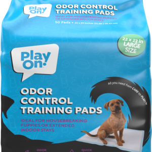 Play On Odor Control Training Pad, 50 Count, 22" x 23"