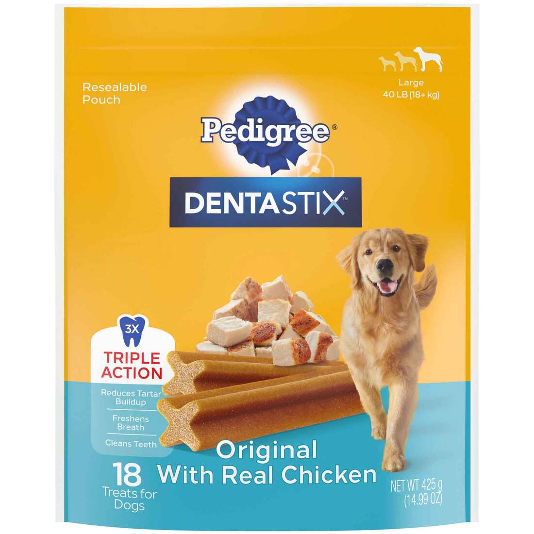 Pedigree Dentastix Dental Dog Treats for Large Dogs - Original Flavor Dental Bones - Image 2